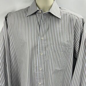 Ermenegildo Zegna long sleeve striped shirt 16” neck